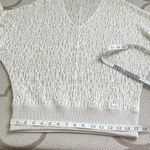 Akris Textured Linen-Mulberry Silk Blend Sweater Women's V-Neck Sweater - White Photo 10