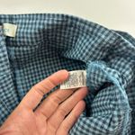 Sundance  Blue Gingham Plaid Linen Blend High Rise Tapered Ankle Pant 2 Photo 4