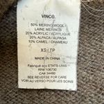 Vince Beige Camel Oversized Draped Cowl Neck Wool Off-Shoulder Sweater XS Photo 5