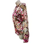 Laura Ashley Floral Jacket Size 1X Brown Black Pink and Cream Long Sleeve Photo 1