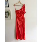 Free People  Victoria Peach Orange One Shoulder Maxi Dress Size 8 Photo 6