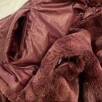 Nicole Miller Original Reversible Vest Womens Small Wine Red Faux Fur Quilted Photo 9