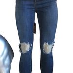 Free People Cropped Distressed High Rise Jeans Women's Size 29 Photo 0