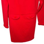 Boden Sixties Jacquard Dress Long Sleeve Holiday Christmas Red Size 6 Photo 3