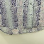 Equipment  Silk Snakeskin Print Shirtdress‎ Button Up Shift Dress Size SMALL Blue Photo 5