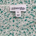 st. john's bay St John’s Bay Mint Green & White Knit Scoop Neck Pullover Long Sleeve Sweater XL Photo 7