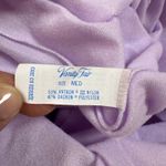 Vanity Fair  Vintage Lavender‎ Satin Lace Nightgown Long Sleeve M Photo 1