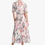 Badgley Mischka NWOT  Vaca‎ cocktail floral print shirt midi dress Photo 3