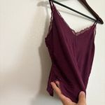 Victoria's Secret  Size S/M Modal Soft Maroon Plum Burgundy Lace Short Sleep SET Photo 3