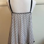 White black polka dot babydoll lingerie size large sequins sheer lace Photo 5