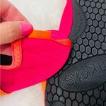FITKICKS PINK/ORANGE ELASTIC SHOES SIZE Large YOGA SHOES Orange Photo 3