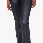 ✨90 Degree By Reflex Faux Leather Flared Leg Yoga Sz Medium Pants✨ Black Photo 0