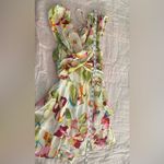 Luxxel The San Francisco Ivory Multi Romper Off Shoulder Ruffled Floral Sz S Photo 9