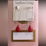 Red Southern Living Drop Earrings Gold Photo 1