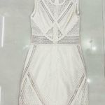 Jonathan Simkhai Mesh bodycon Qhote Dress White Size 6 Photo 2