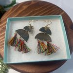 Park Lane  Gold and Silver Earrings with Colorful Tassels Photo 3