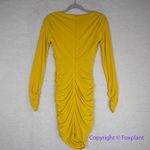 Cinq à Sept New!‎ Cinq A Sept Yellow Long Sleeve Ruched V Neck Miah Mini Dress, size 2 Photo 8