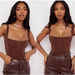 House Of CB HOUSE‎ OF CB 'Ninetta' Chocolate Mesh Corset NWOT size M Photo 2