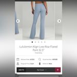Lululemon  Align Low-Rise Flared Pant 32.5”
Size 6
Chambray Photo 5