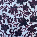 Vintage 90s KDBD White Black Floral Silk Zip Up Jacket Size M Photo 5