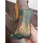 Koko Italian Tango Shoe Snake & Metallic Lace Up Heels Shoes Size 39 Brown Photo 12