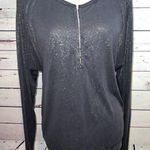 We The Free Small Tunic Shirt Top Sparkle Long Sleeve Tunic Silver Womens Photo 0