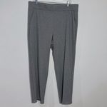 Loft  Pull On Straight Pants in Houndstooth Ponte In Gray Size‎ X-Large Photo 1