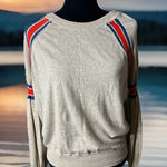 27 Miles Womens Sweater Linen Blend Beige With Striped Detail ‎ Medium Photo 0