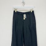 J.Crew Petite Wide Leg Essential Pant Linen High Waist Classic Black US 4 P NWT Photo 9