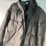 Cole Haan Puffer Coat M Signature Taffeta Down Quilted Oversize Hooded Front Zip Photo 4