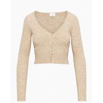 Aritzia Wilfred Santorini V-Neck Knit Cardigan Sweater Heather Tannin Size XS Photo 2