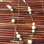 J.Crew  Faux Pearl & Gold Tone Chain Necklace Photo 5