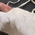 Lulus Affectionate Aura White Swiss Dot Tiered Bustier Midi Dress Medium Photo 16