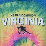 Colortone Large Pastel Tie Dye Virginia Travel Graphic Tee Shirt Yellow Photo 2