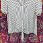 Madewell  Novel Tie-Front Top in Stripe Photo 5