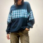 Daydreamer  plaid color lock sweatshirt Photo 6