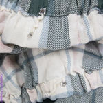 Madewell NEW  Lucie Elbow-Sleeve‎ Smocked Mini Dress in Lebaum Plaid, XL Photo 6