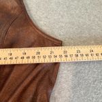 Powder River Outfitters Vest Womens XL Brown Faux Leather/Fur Belted Photo 14