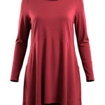 Chico's Hi Low Tunic Womens Top Sz 1/Med Long Sleeve Button Cuffs Lagenlook Y2K Photo 0