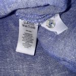 Tahari 100% Linen Blue Lightweight Boho Beach Quiet Luxury Minimalist Blouse 1X Photo 9