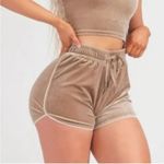 Buffbunny Collection Velvet Disco Shorts Tan Size M Photo 5