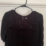 Loft Lace Black Short Sleeve Blouse Shirt Photo 2