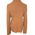 Vintage Y2K Lisa International Sweater Jacket Camel Suede / Crochet Knit XL Brown Photo 3