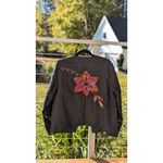 Women’s Choices Women's Choices Black Embroidered Floral Jacket M Multicolor Photo 1