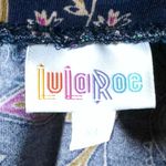 LuLaRoe Blue Madison Skirt Multi-color Flora and Trellis Print Photo 3