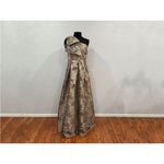 Donna Karan One-Shoulder Metallic Jacquard Gown Gown US 6 NWOT Photo 1