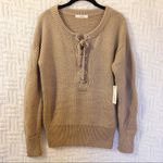 Capulet NWT  Brighton Henley Lace Up Sweater Photo 2