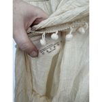 Wide Leg Flowy Pants Women Small Cream Open Side Slit Leg Festival Preppy Retro‎ Photo 2