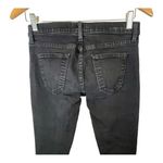 Current/Elliott Current/Elliot Black Jeans Mid-Rise Raw‎ Cut Hem Women Size 26 Photo 4