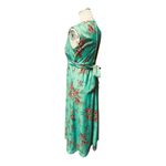 Vintage 60s 70s green floral maxi dress Size Small Photo 1